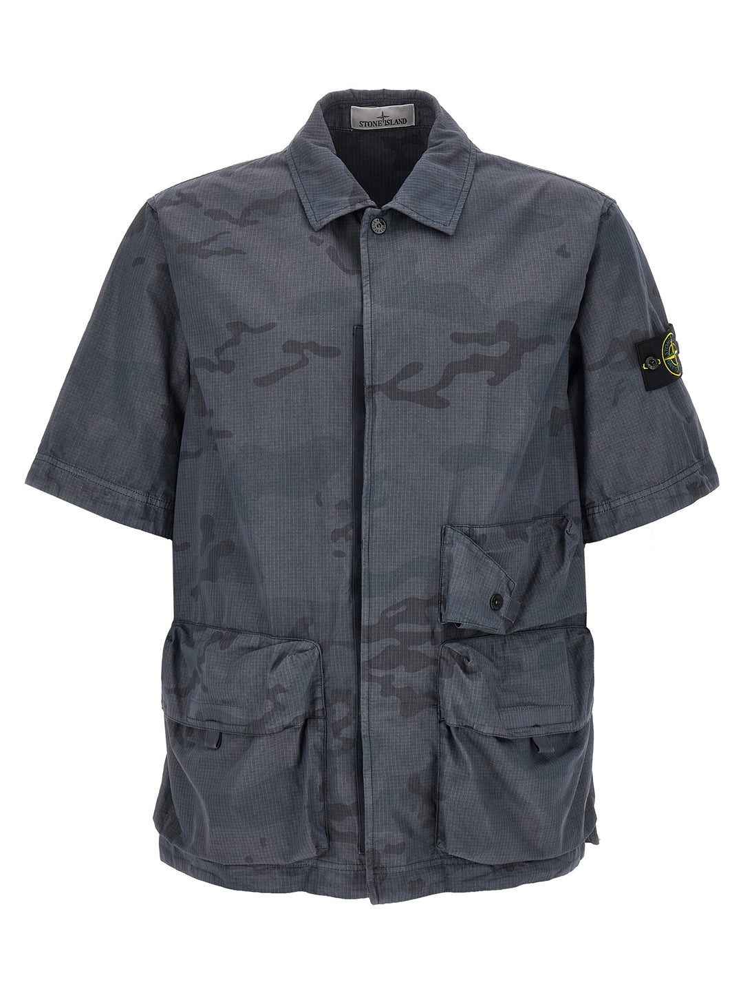 Stone Island Camouflage Shirt Shirt and Blouse - Blue | d2e1738b2d0a05b0591f88e66a0c1fd24dd9488a