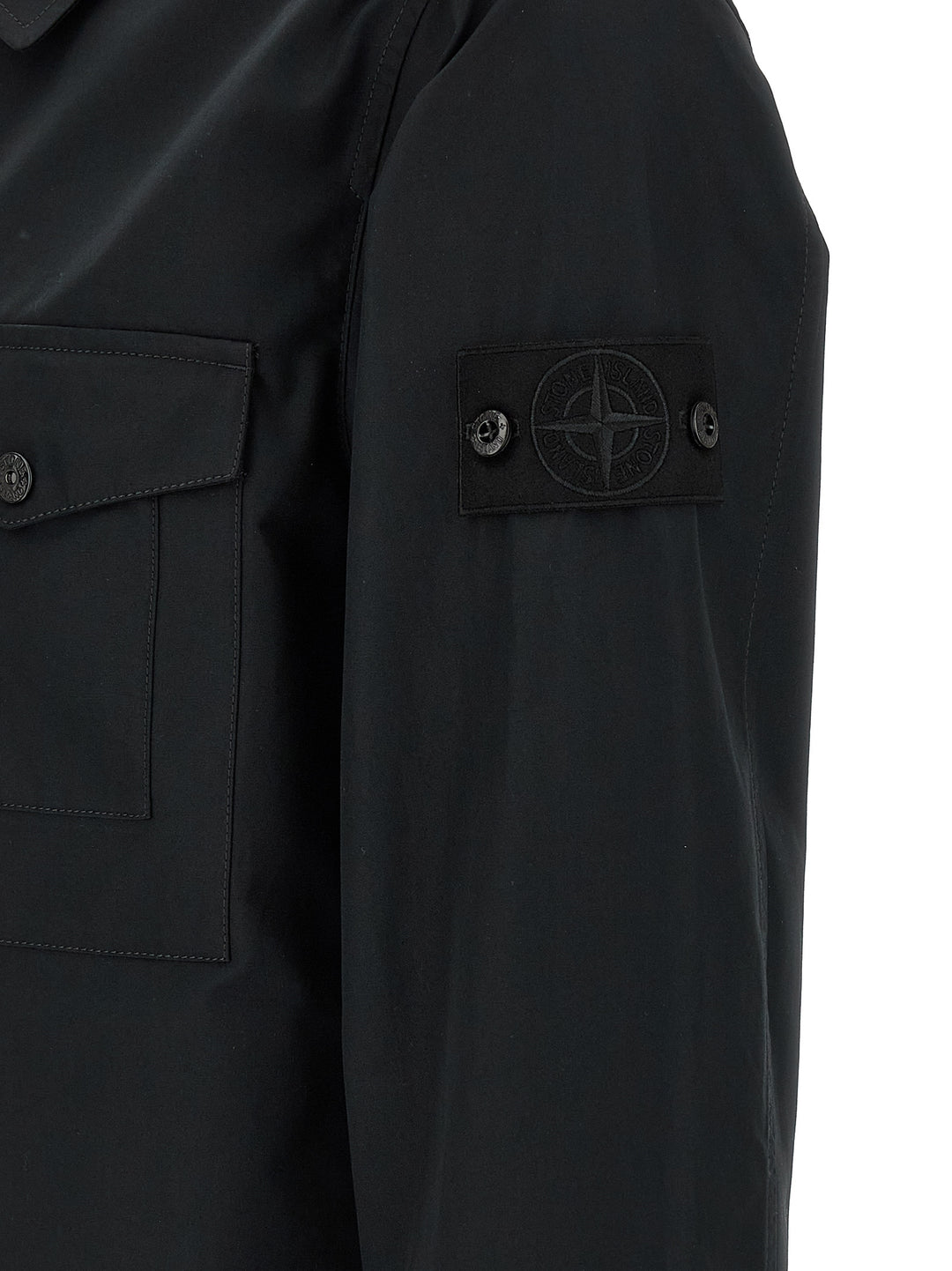 Stone Island Cotton Overshirt Shirt and Blouse - Black | f8dead04685017d57cfbd7e6b1df3ed02a7867b2