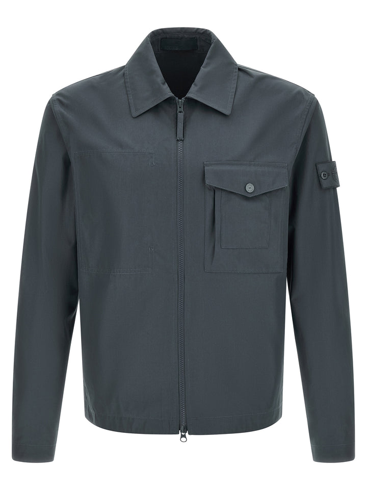 Stone Island Cotton Overshirt Shirt and Blouse - Blue | d32e8bb0feb10ab843d3dbfca8396125dbf36d1e