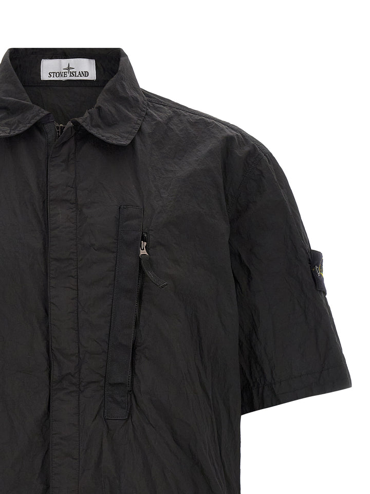Stone Island Overshirt Nylon Metal Shirt and Blouse - Black | bca52f661417c619aadd8eee314dd647e27b1130