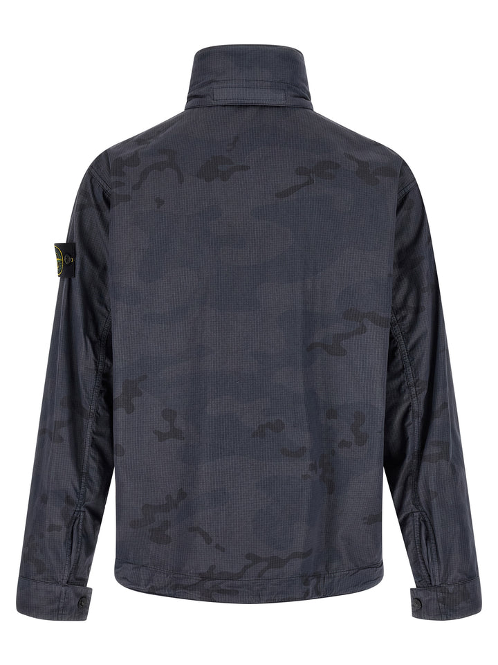 Stone Island Camouflage Jacket Puffer Jackets - Blue | 2a90c9f5c0c8831f6a32841532a40a0c473b4491