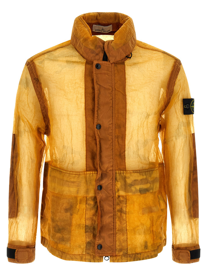 Stone Island Monofilament Mesh Jacket Puffer Jackets - Orange | fa58bdb3cb9576ddf70487f1e2135c4c5200257b