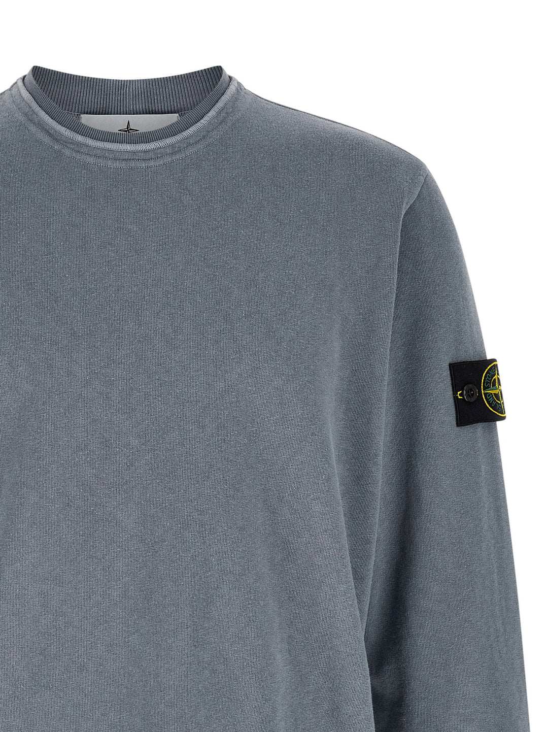 Stone Island Brushed Cotton Sweatshirt - Blue | 40641ee04e08534c2f1e9d70b942af30288b4259