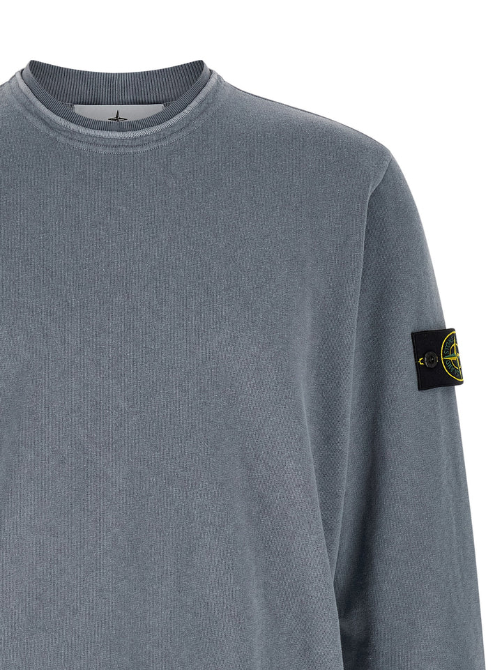 Stone Island Brushed Cotton Sweatshirt - Blue | 40641ee04e08534c2f1e9d70b942af30288b4259