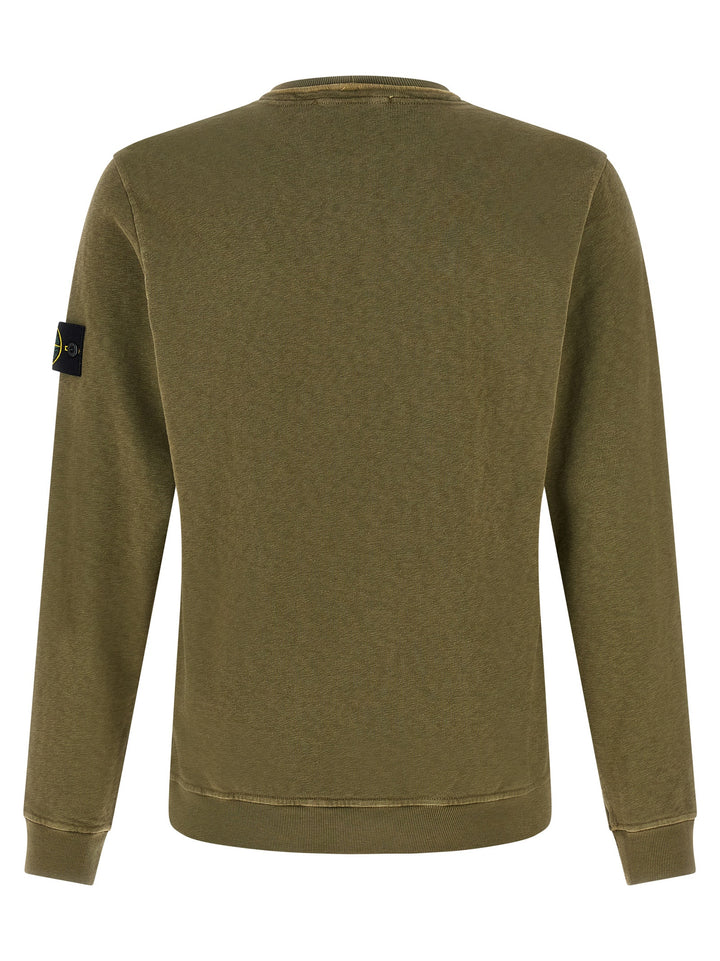 Stone Island Brushed Cotton Sweatshirt - Green | 20c5ff4a51a07a545d07bcedcfc8349665d71958