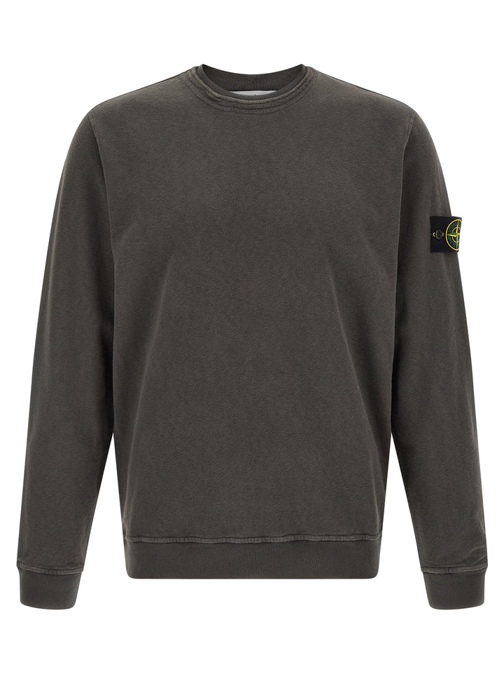 Stone Island Brushed Cotton Sweatshirt - Gray | 1b624a0eaa300fdc864354fe9c860f58632e0618