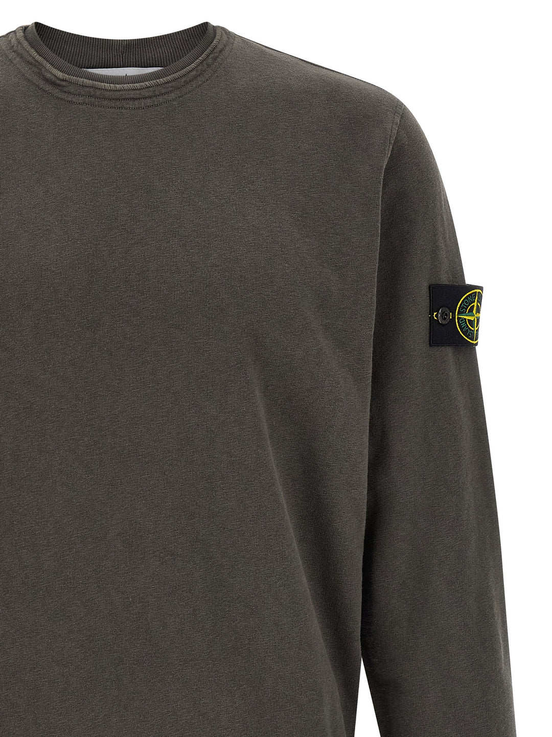 Stone Island Brushed Cotton Sweatshirt - Gray | bee918bd1ad3eb7fc271452c517fd5b346a0c2f3