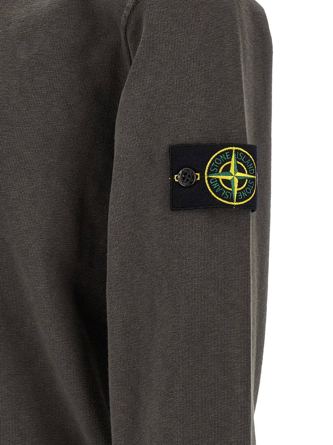 Stone Island Brushed Cotton Sweatshirt - Gray | 027cca1b3e4c63fce5494ea4aebaafb6a774604b