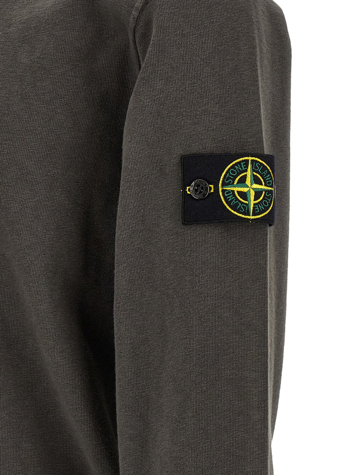 Stone Island Brushed Cotton Sweatshirt - Gray | 027cca1b3e4c63fce5494ea4aebaafb6a774604b