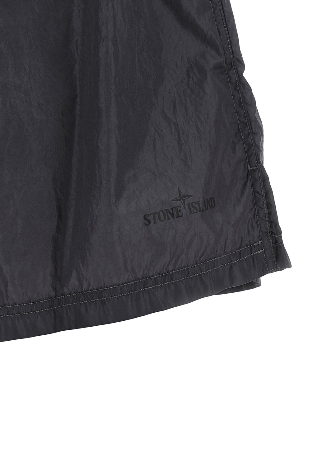 Stone Island Logo Print Swim Shorts Beachwear - Gray | d2cf8e3ad070de20b5387562a9d595bdf42f4ed0