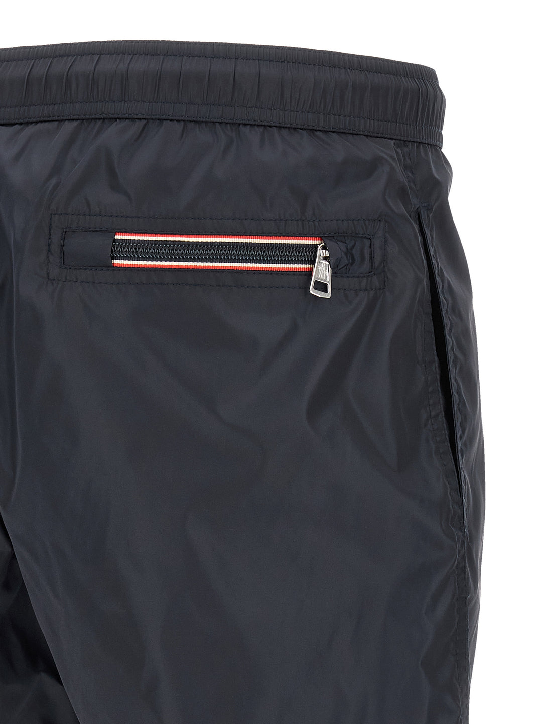Moncler Logo Patch Swim Shorts Beachwear - Blue | f1d7f4c908edd18ba488f2678f2631b98087c95b