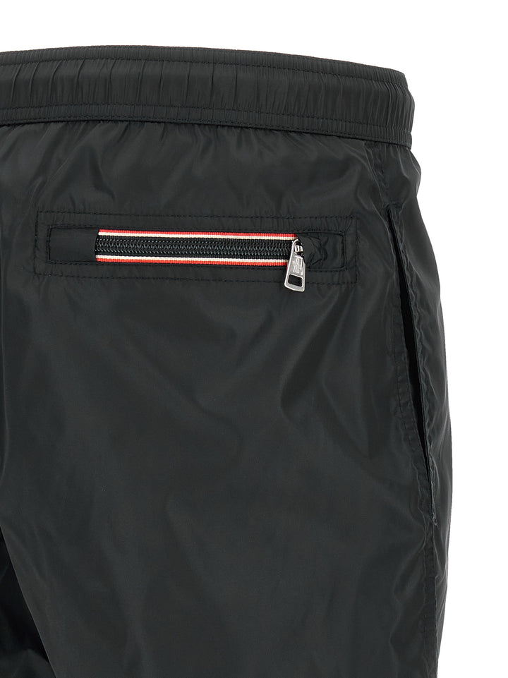 Moncler Logo Patch Swim Shorts Beachwear - Black | e2534783f5d39ab44b46a70aa1004859c829a809