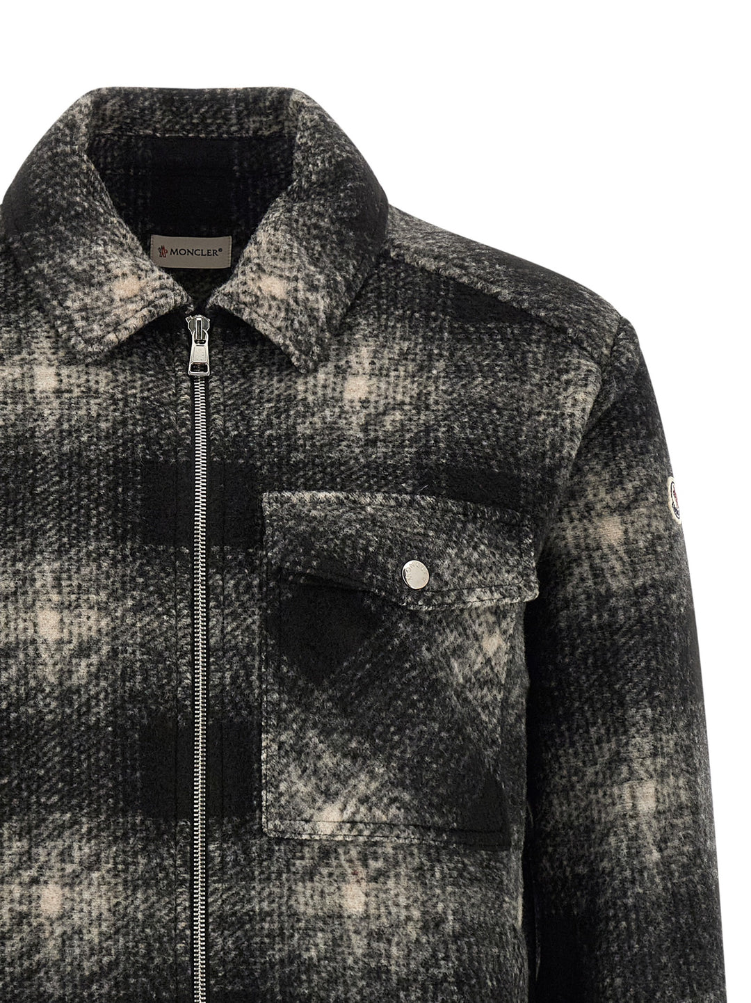 Moncler Zip Overshirt Shirt and Blouse - Gray | 77491be886224f02bb4d10f9289bc4b0f05ab759