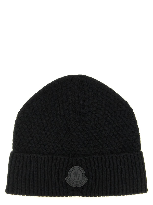 Basket Stitch Beanie Hats Black