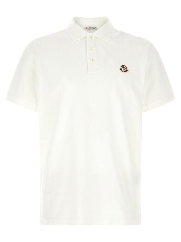 Logo Patch Shirt Polo White