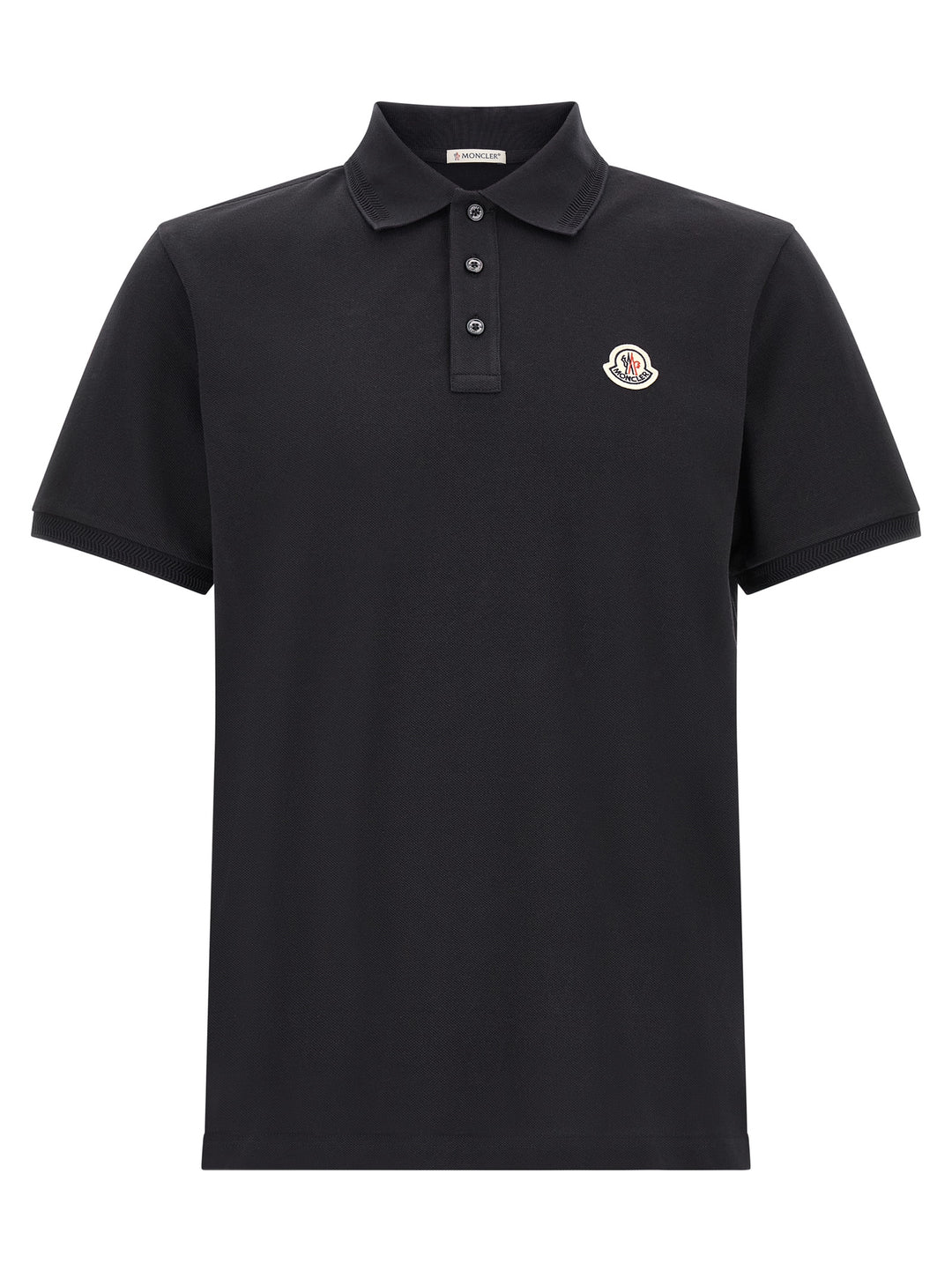 Moncler Logo Patch  Shirt Polo - Blue | 0b8663d897295493caf5da112370e23a2122a696