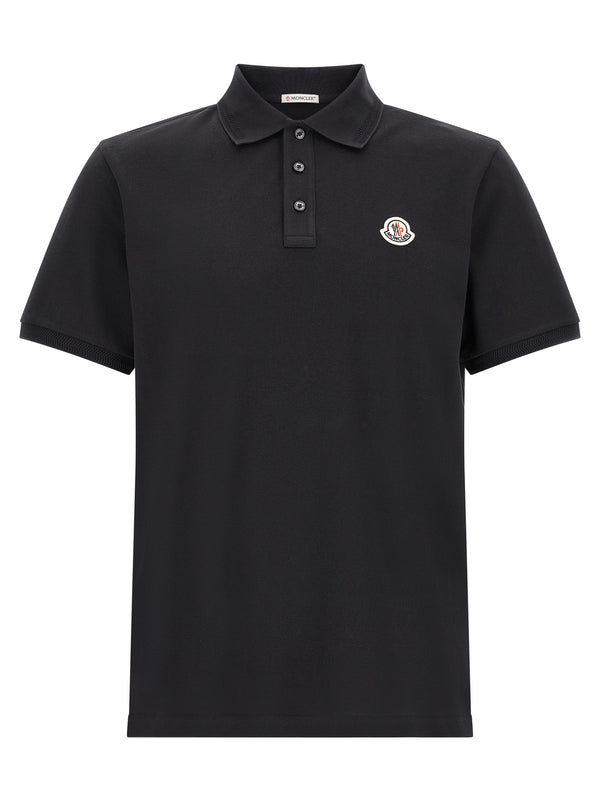Logo Patch Shirt Polo Blue