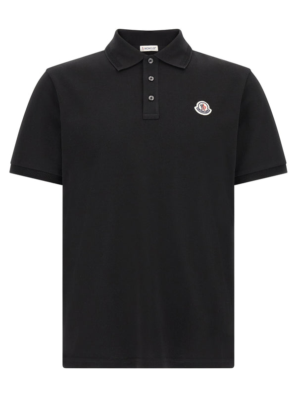 Logo Patch Shirt Polo Black