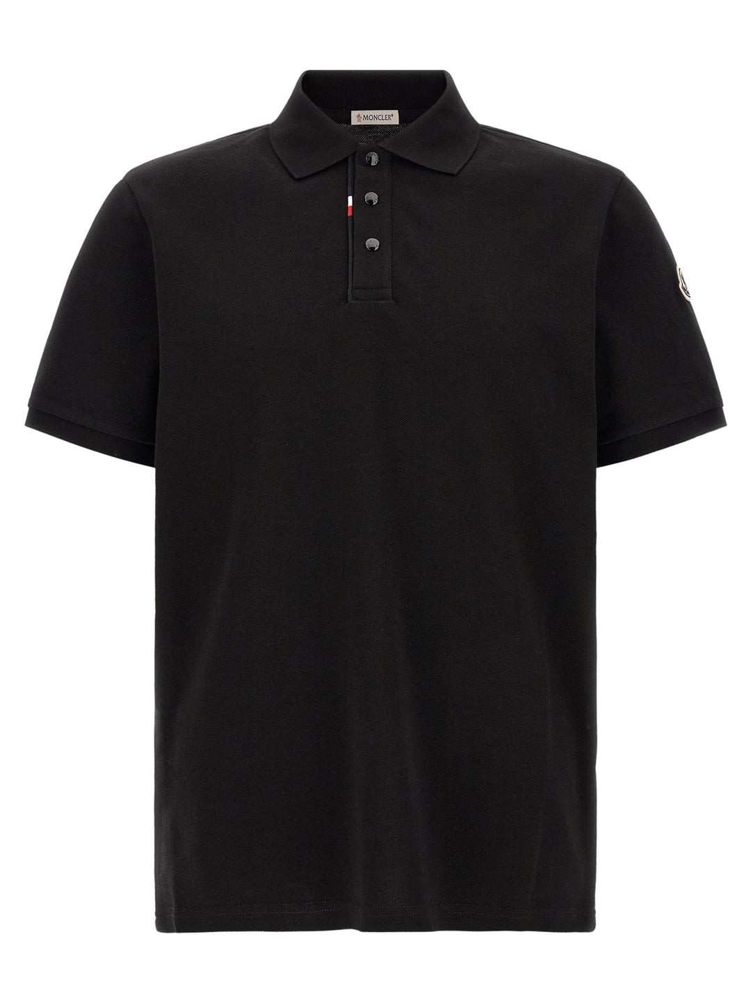 Moncler Tricolor Detail  Shirt Polo - Black | 9c262bd881830f563a77049fd7c41b22186e7a99