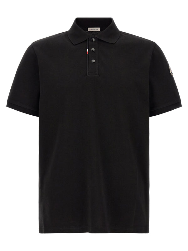 Tricolor Detail Shirt Polo Black