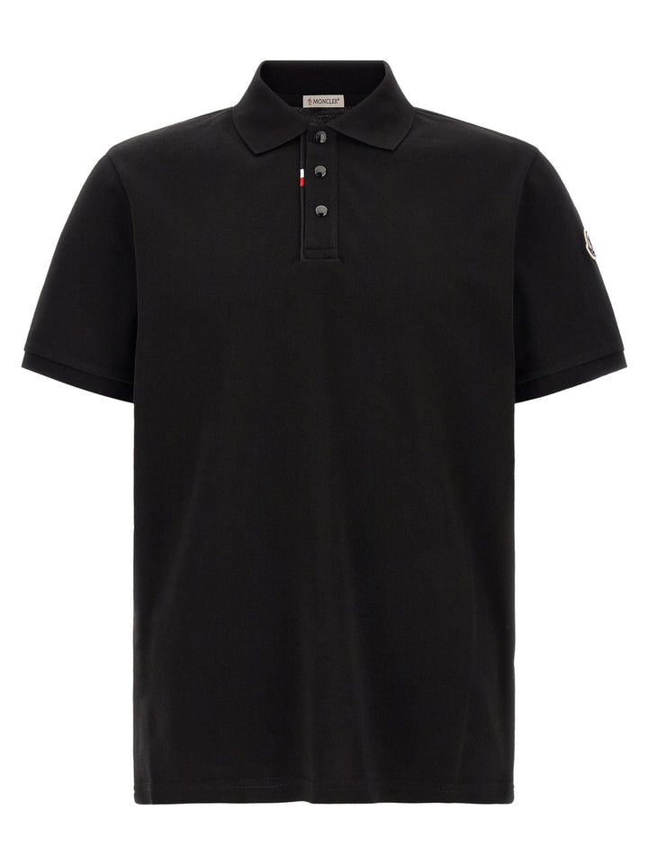 Moncler Tricolor Detail  Shirt Polo - Black | 9c262bd881830f563a77049fd7c41b22186e7a99