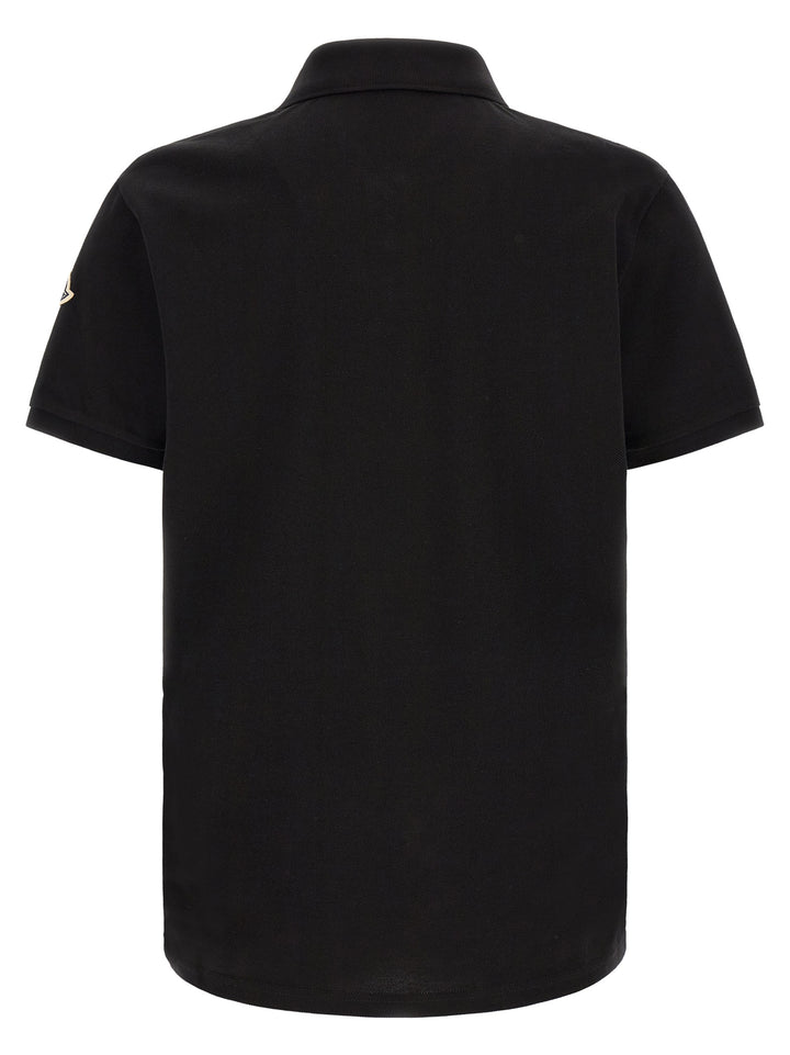 Moncler Tricolor Detail  Shirt Polo - Black | bfc63c86fc43c7d71ecee663a389ad1788d8be7d