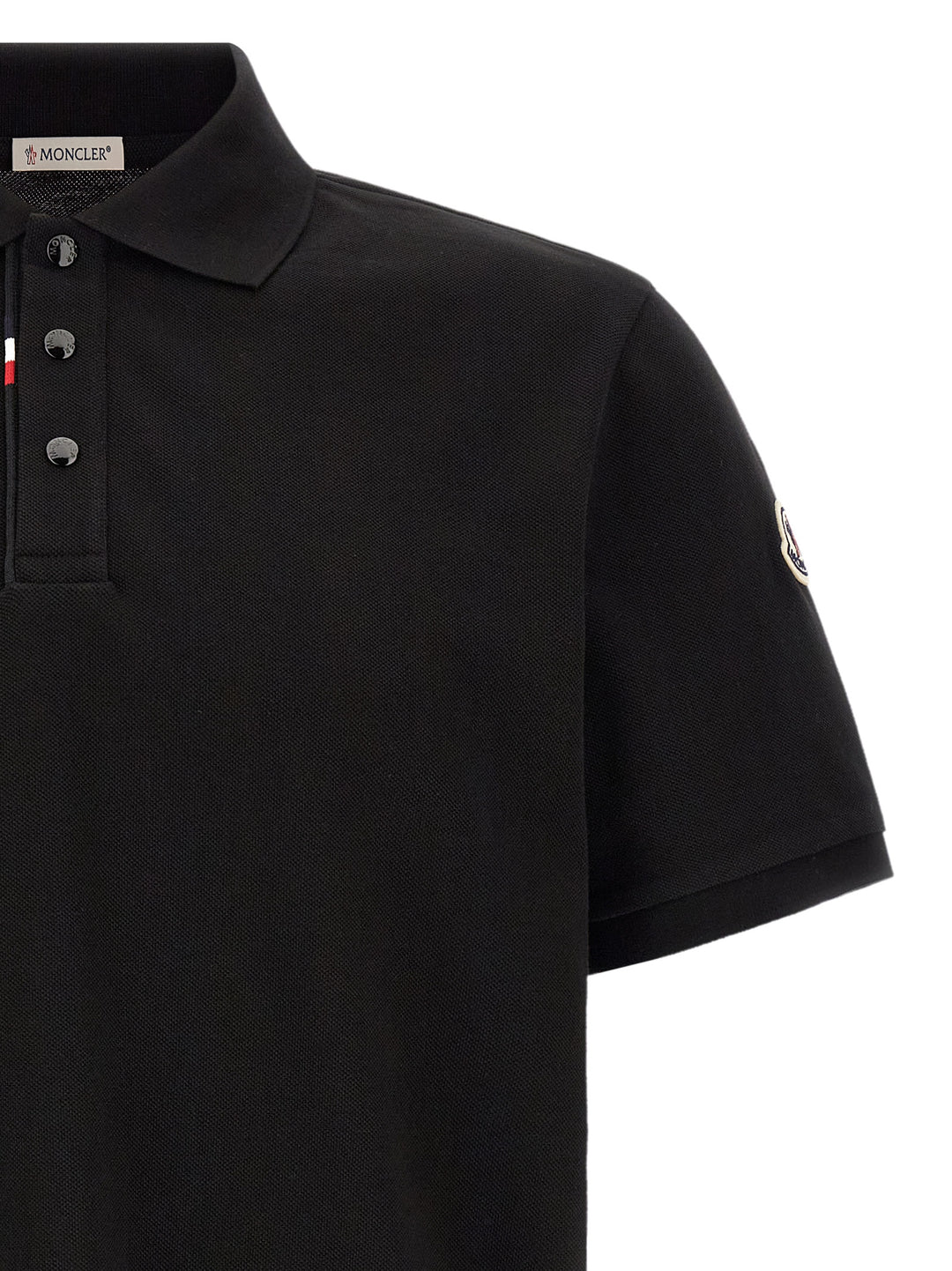 Moncler Tricolor Detail  Shirt Polo - Black | 4a33fb575ba78dd6b174286d23ca56400b475a71