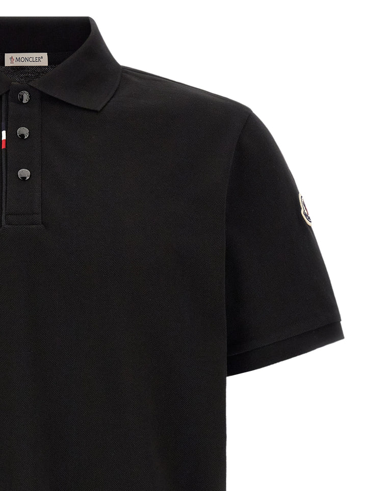 Moncler Tricolor Detail  Shirt Polo - Black | 4a33fb575ba78dd6b174286d23ca56400b475a71