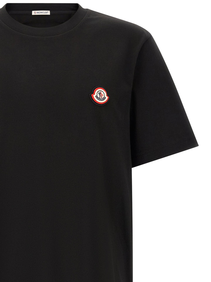 Moncler Tricolor Logo T-shirt - Black | 928602de2553d9aab4495d5bc5dcf59afac617f8
