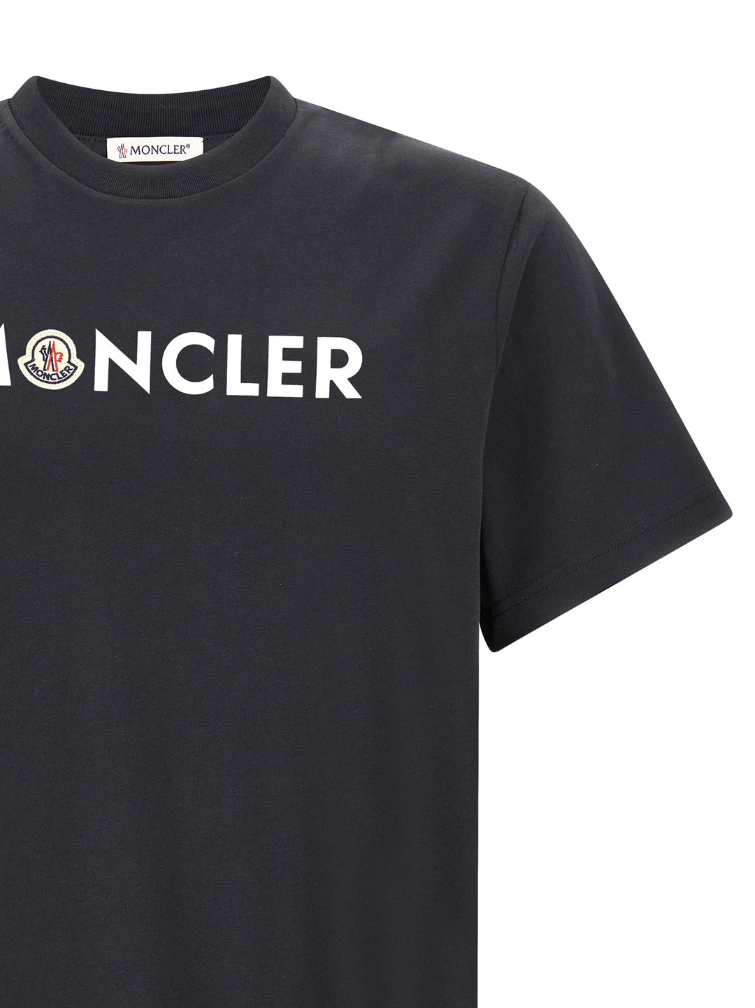 Moncler Front Logo Print T-shirt - Blue | cdcaead152b71beec1ae2aec50753208c9380da9