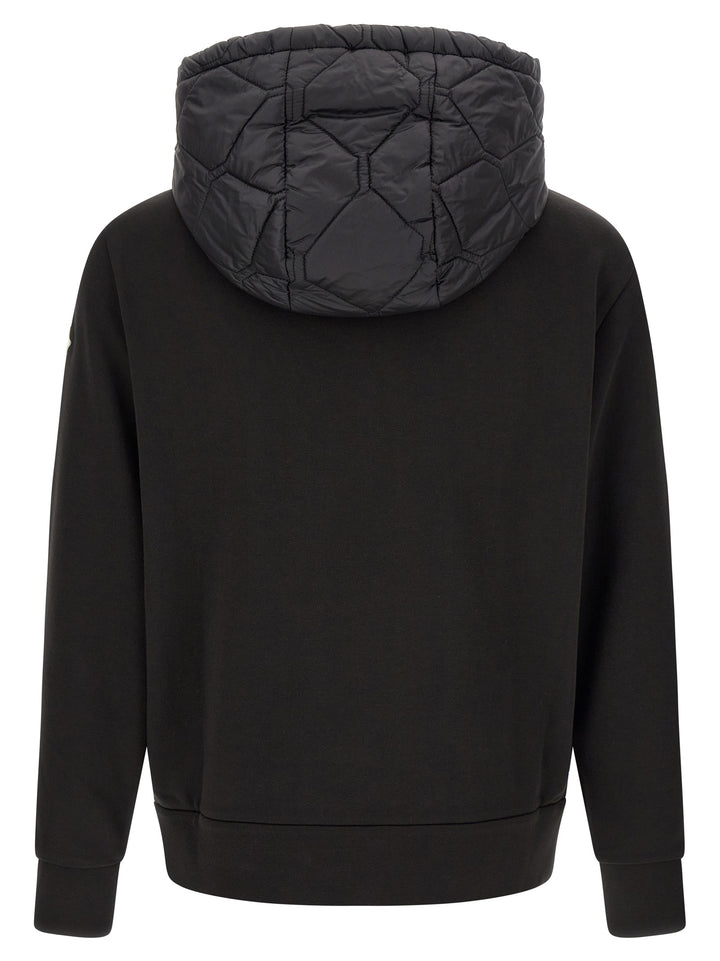 Moncler Hybrid Hoodie Sweaters and Cardigans - Black | 26967cee9a53c5980edd579fc2484ab5d11a5410