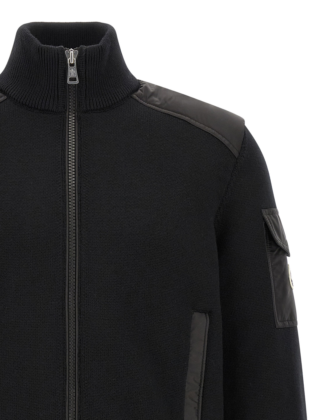 Moncler Padded Wool Zip-Up Sweaters and Cardigans - Black | cfbdaa56ae2419878de7a170b1c597a07a63649e