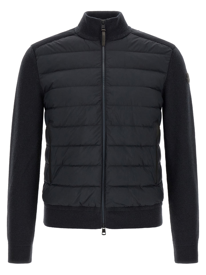 Moncler Padded Cardigan Sweaters and Cardigans - Blue | 0fb6df3bf1455a1bdd16938789904006518bad46