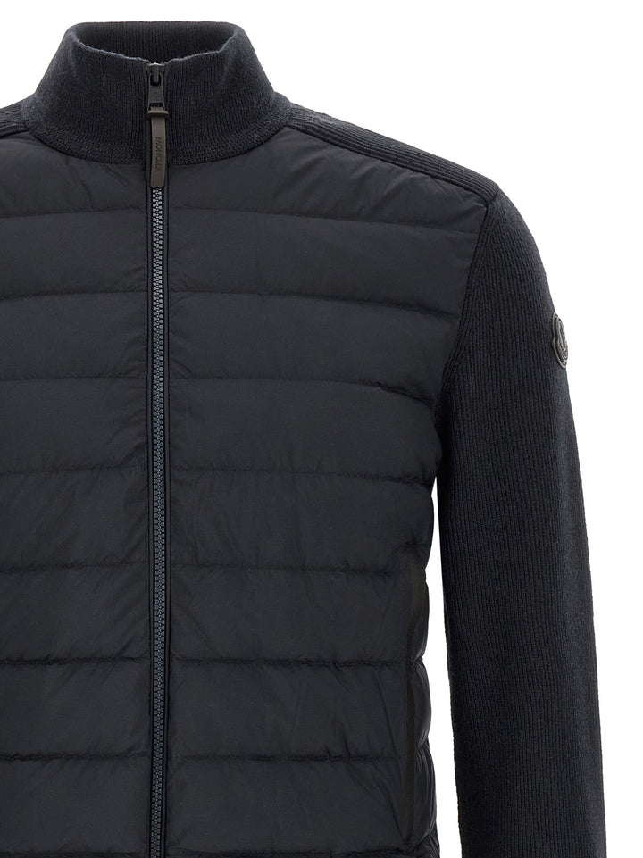 Moncler Padded Cardigan Sweaters and Cardigans - Blue | c52ba35c64ea920558a247d0a4aba21bc06f3165