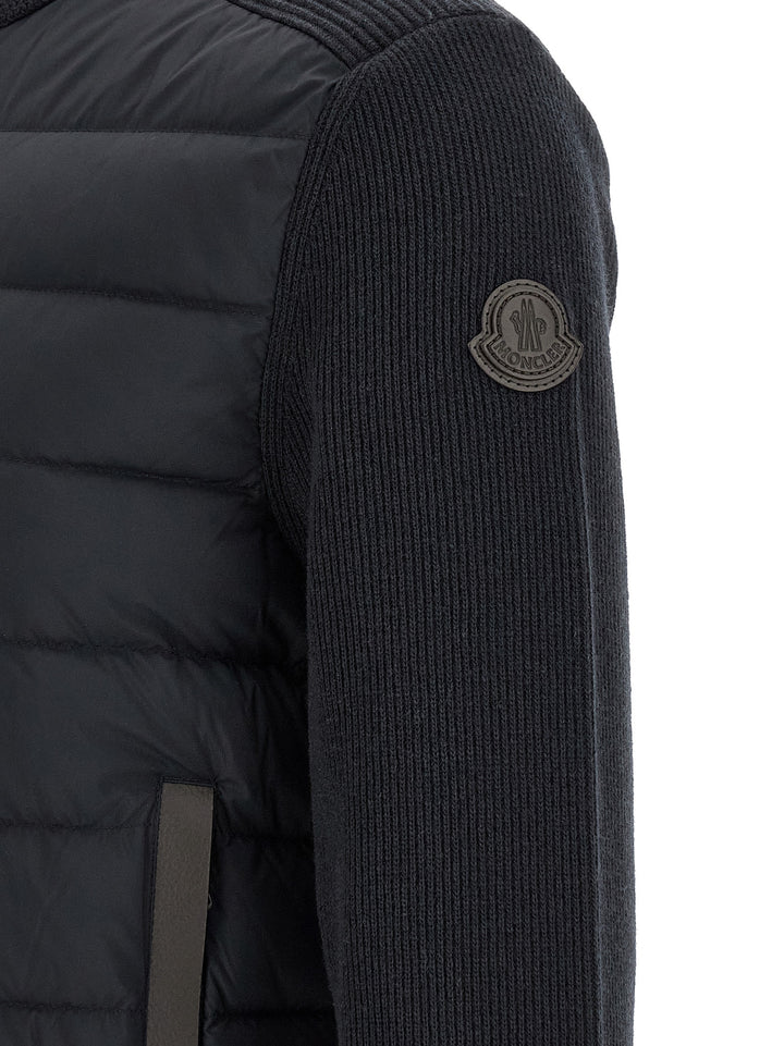 Moncler Padded Cardigan Sweaters and Cardigans - Blue | c778058110aedfcbb95241ae695a20c02b9e3f2a