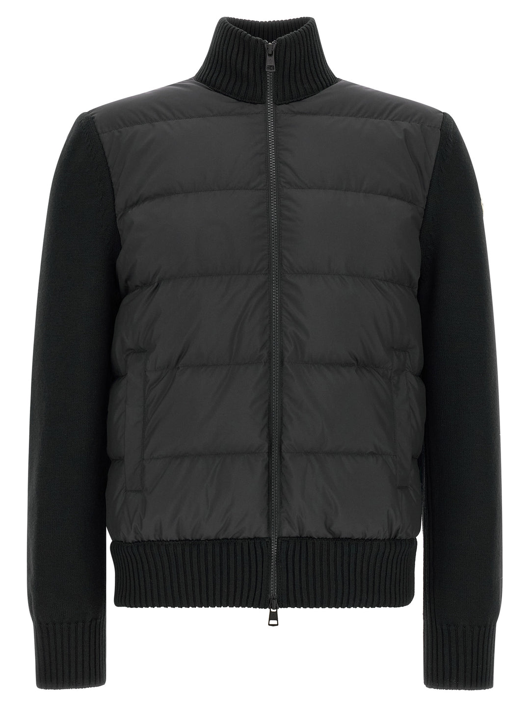Moncler Two-Material Cardigan Sweaters and Cardigans - Black | 0006c61141894cce7d3a0ceb6cb46ff6ae17175d