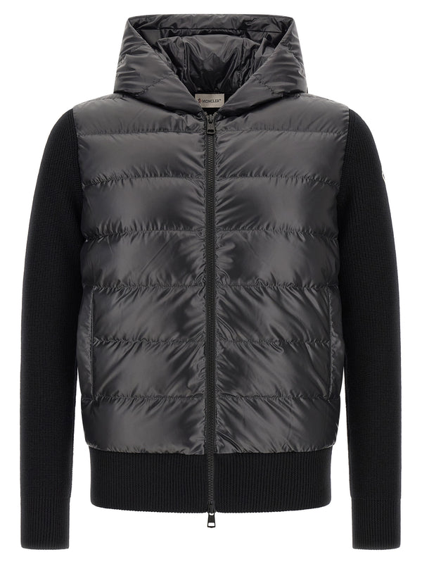 Padded Cardigan With Hood Sweaters And Cardigans Black