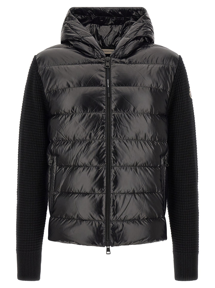 Moncler Cardigan With Front Padding Sweaters and Cardigans - Black | 5b90b52c522de66033f3cbf68c099ea03048509c