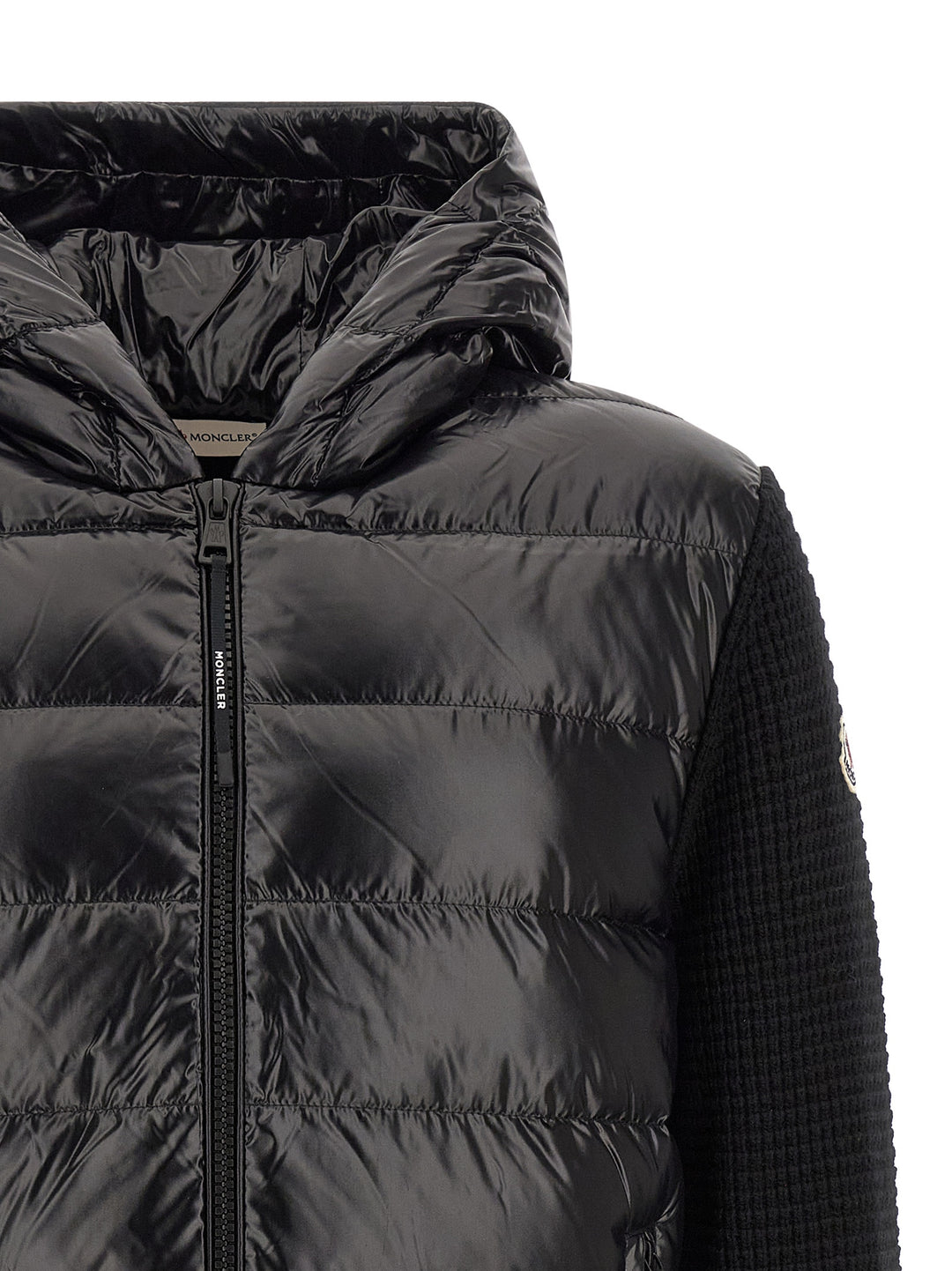 Moncler Cardigan With Front Padding Sweaters and Cardigans - Black | c8a6f4339fcabe897f343a73d06e2e4fc1cdad7f