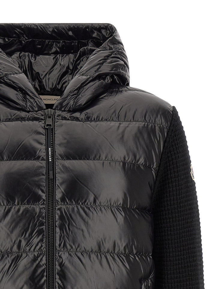 Moncler Cardigan With Front Padding Sweaters and Cardigans - Black | c8a6f4339fcabe897f343a73d06e2e4fc1cdad7f