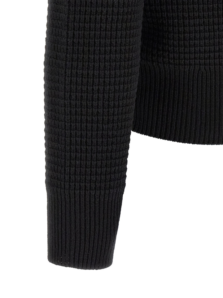 Moncler Cardigan With Front Padding Sweaters and Cardigans - Black | 9376e7cecfd0a6169c7018e627cc9963ad342f16