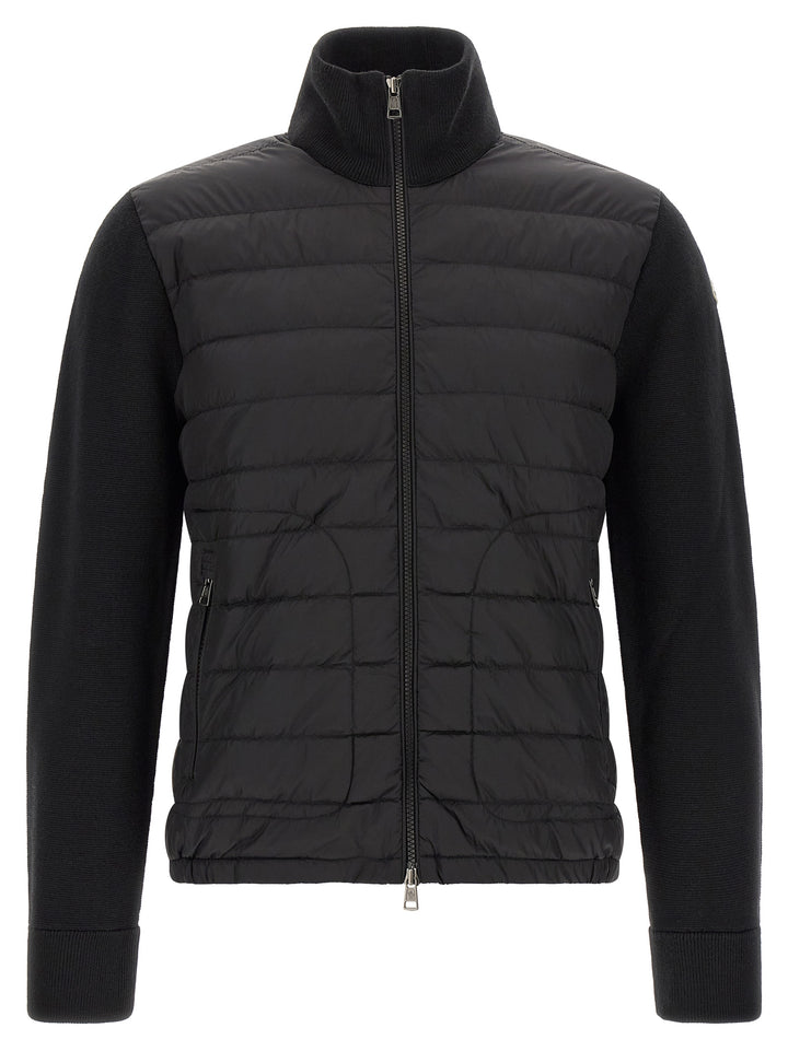 Moncler Padded Cardigan Sweaters and Cardigans - Black | 046e091fd9326a46ee33b5efd355922b1b457d22