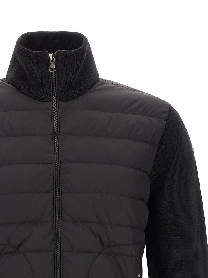 Moncler Padded Cardigan Sweaters and Cardigans - Black | 682a57e355b6aba9a7b99f998c6bf47105ccac97