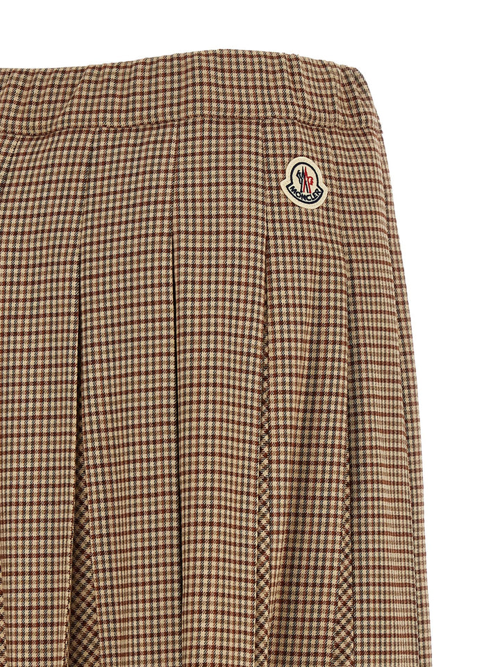 Moncler Pleated Midi Skirt Skirts - Beige | c938af4975b56a3737c0d87242c041706239a14c