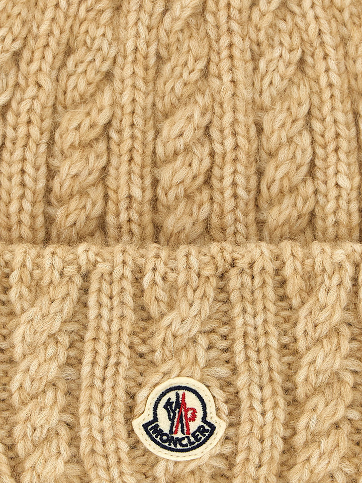 Moncler Braided Beanie Hats - Beige | e0affcce94c20a7044fdee6f3f8ecd34dcc8f271