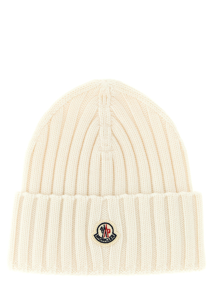 Moncler Wool Beanie Hats - White | dbed3e83092472703bcafce707cb5fa14b78613e