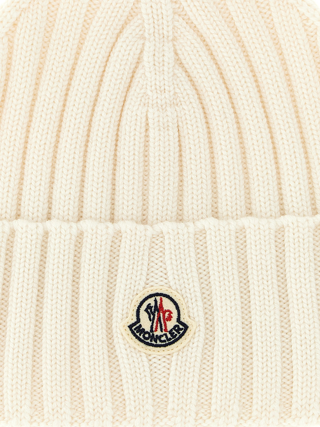 Moncler Wool Beanie Hats - White | 8221bb1d26dd1a569e44a38545831b3369af8121