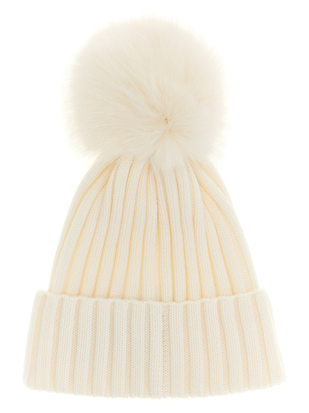 Moncler Pompon Wool Beanie Hats - White | 4bb0151d60f90ae06c6e157bf726ebf7b96a682f