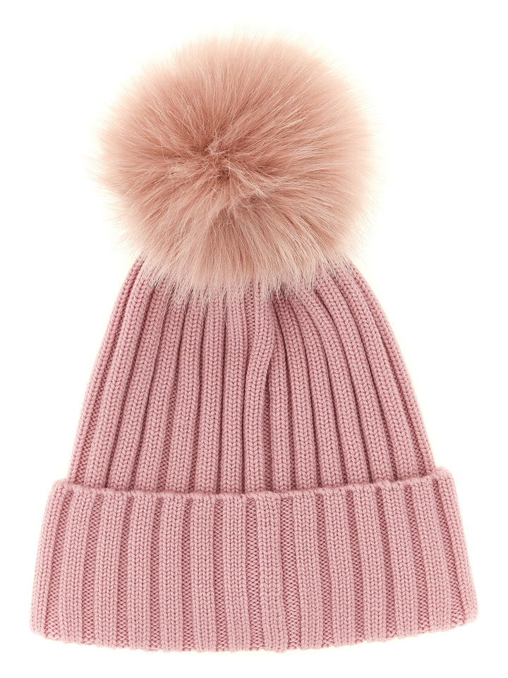 Moncler Pompon Wool Beanie Hats - Pink | fd1ffadb06201cf5e5057a2bb4e1b09f1062db4d