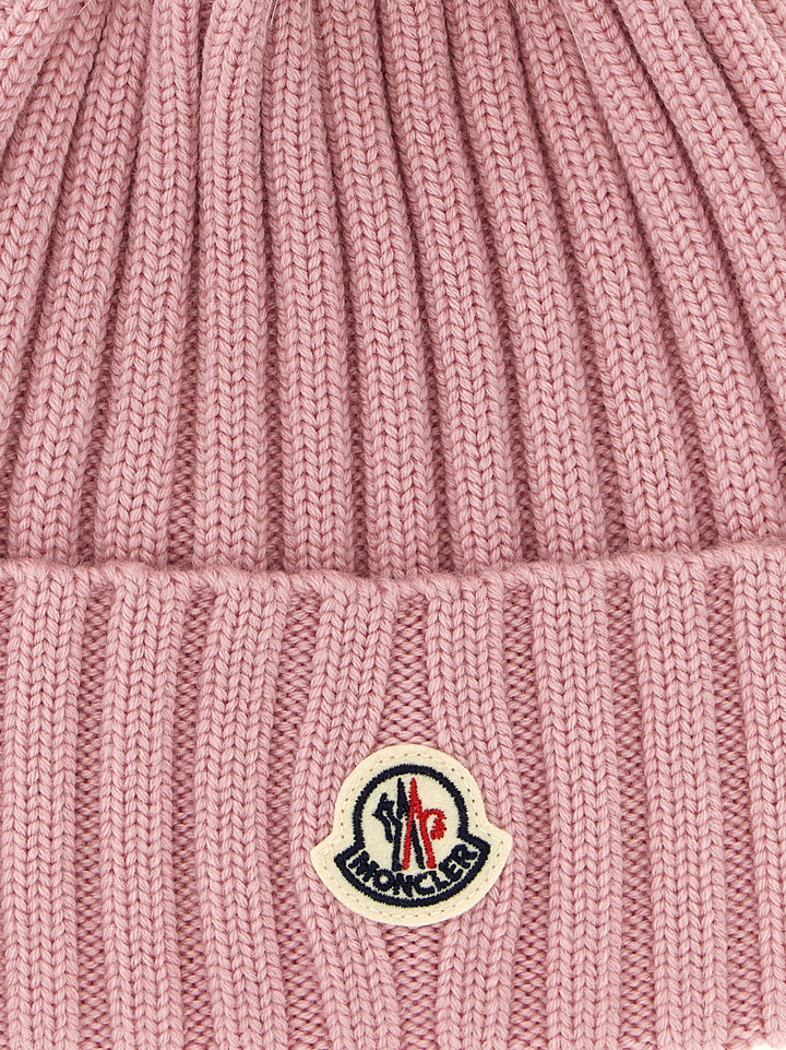 Moncler Pompon Wool Beanie Hats - Pink | 5bbf5aac761d82099499d2695706b86546462c7f
